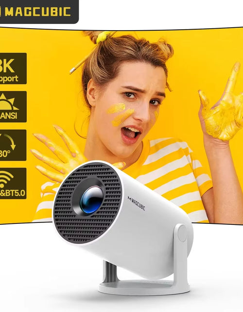 Load image into Gallery viewer, Projector HY300 Pro 8K Android 14 Dual Wifi6 290ANSI Allwinner H726 BT5.4 1080P 1280*720P Home Cinema Outdoor Projetor
