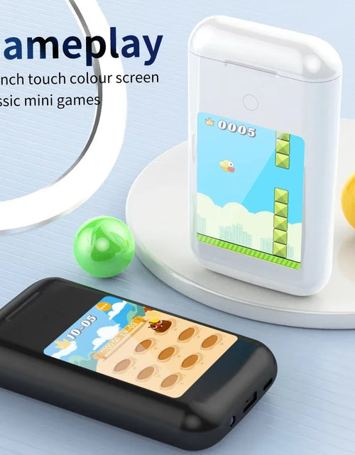 Load image into Gallery viewer, Multiple Function in Ear Bluetooth Wireless Earphone Charging Case with 2.8" Touch Screen Power Bank Headphone Music Game
