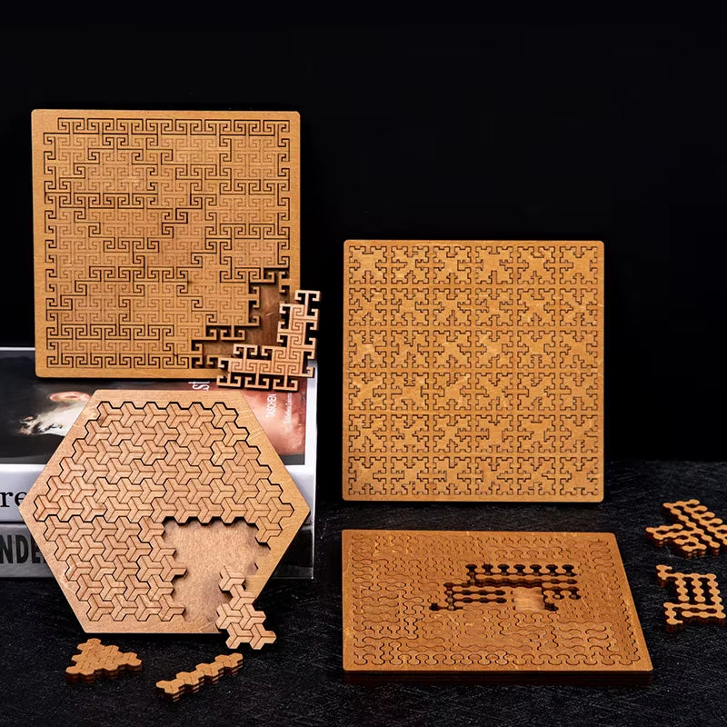 Impossible Wooden Puzzle IQ Puzzles for Adults Impossible Jigsaw Puzzles Brain-Teaser Ten Level Difficulty Tangram Board Games