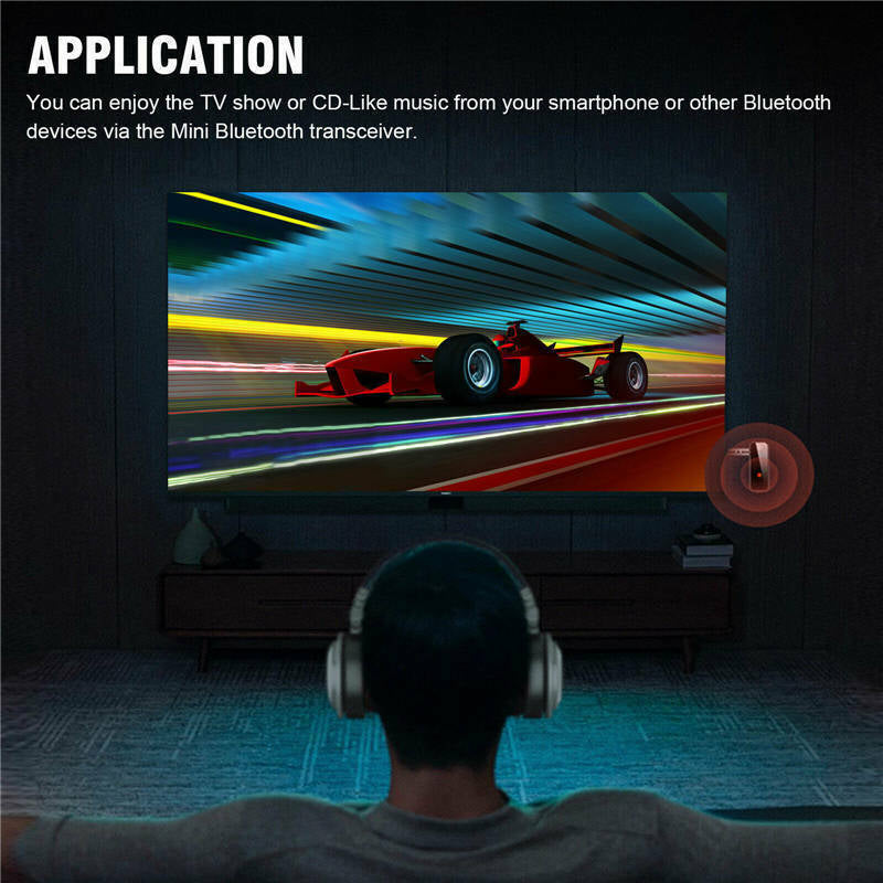 USB Wireless Bluetooth 5.0 Transmitter Receiver 2In1 Audio Adapter 3.5Mm Aux Car