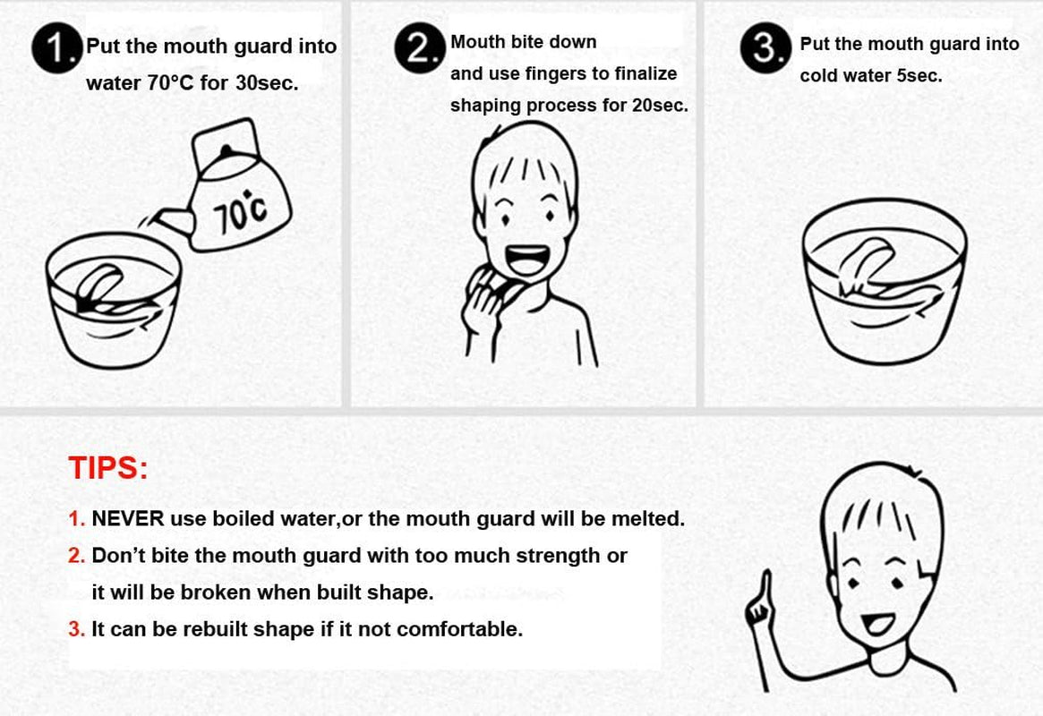 4Set Sports Mouldable Sports Mouth Guards for Adults & Kids,Tooth Protector for Football,Basketball,Boxing,Wrestling,Kickboxing - BPA Free Material (Chroma)