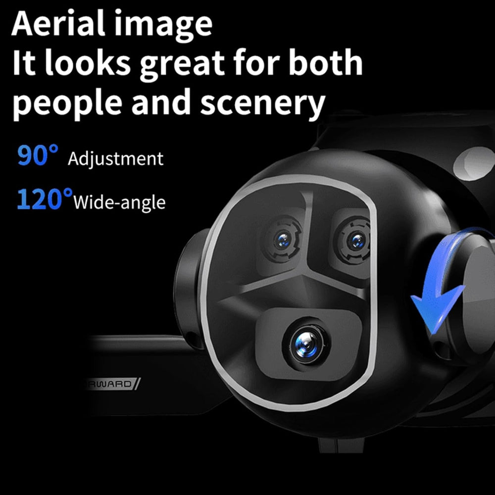 Drone VR with 1080P Camera,Fpv Drone with VR Glasses,2.4-Inch Display Glasses,Dual Cameras,Optical Flow Positioning,8G Memory Card,Card Reader,Dual Batteries,126G