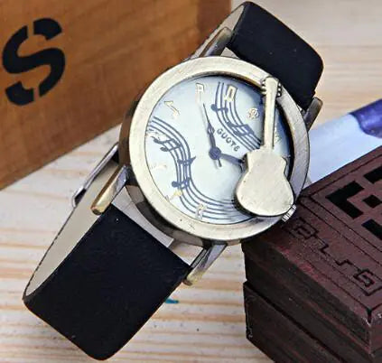 Women Fashion Guitar Music Casual Watch