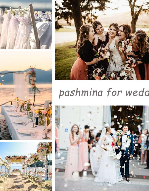 Load image into Gallery viewer, Womens Scarf Pashmina Shawls and Wraps for Evening Dress Wedding Bridesmaid Gift
