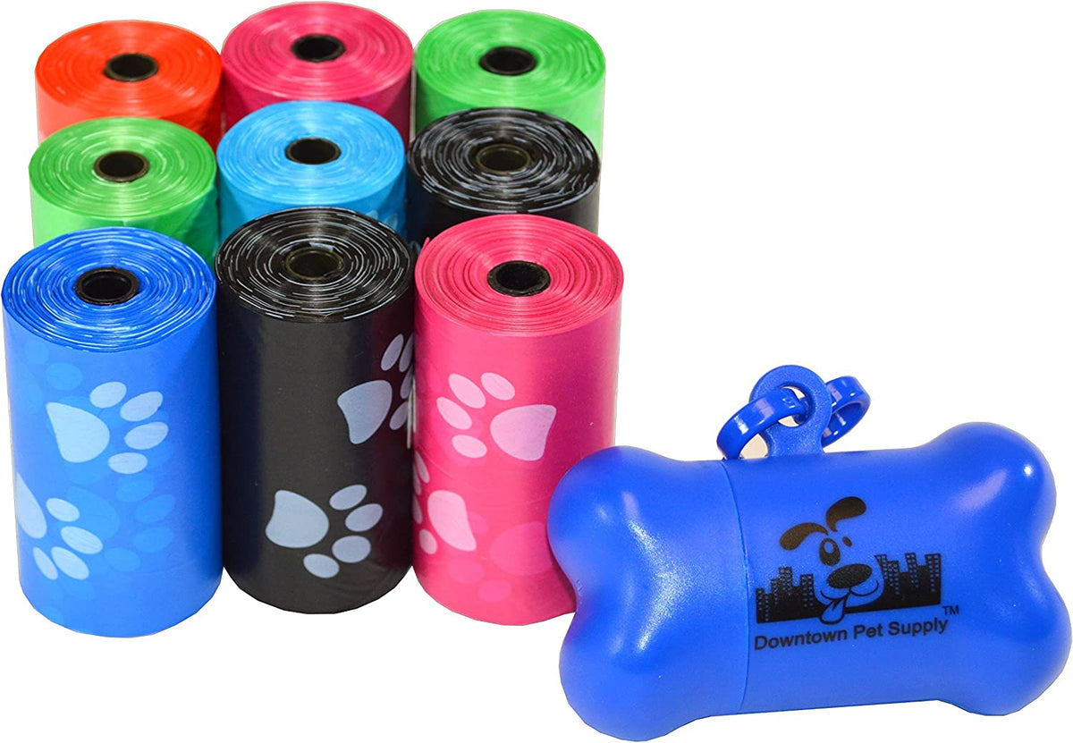 Dog Pet Waste Poop Bags with Leash Clip and Bag Dispenser - 180, 220, 500, 700, 880, 960, 2200 Bags