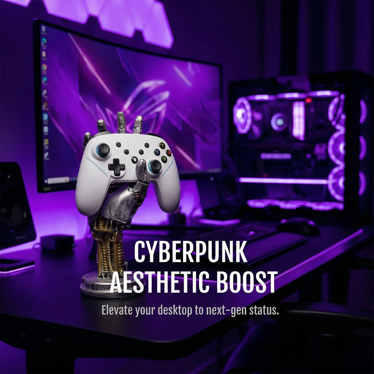 Cyberpunk Asura Vinyl Mechanical Hand Figurine - Cyberpunk Statues, Figurines for Adults, Game Stand, Home Decor Ornament, Key Holder, Gift for Boyfriend, Sohochic Home Supply