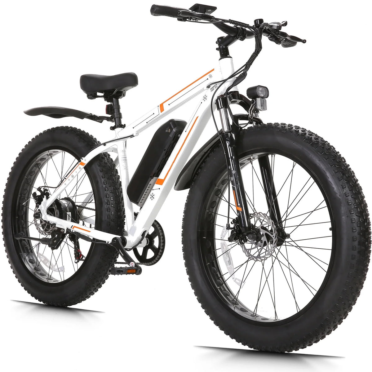 Elifine 26"X4.0 Fat Tire Electric Bike, 624Wh Battery, 48V 500W Ebike Electric Mountain Bike, Cruise Control Mode, Adult E Bikes for Men, LCD Meter, 7-Speed Snow Bike Beach E-Bike for Adults UL2849