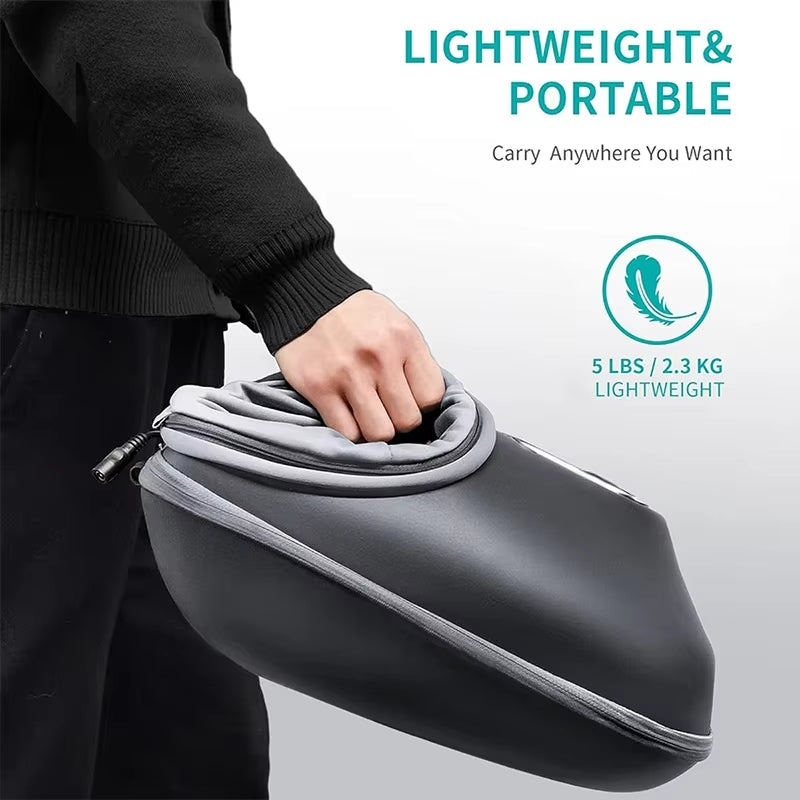 Foot Massager Heating Therapy Air Compression Shiatsu Knead Roller Muscle Relaxation Electric Foot Massage Machine