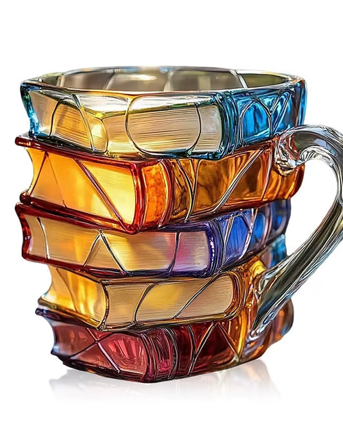Load image into Gallery viewer, Painted Book Mug 11Oz Novelty 3D Painted Books Coffee Mug Unique Colorful Resin Books Stack Coffee Cup Collection Gifts
