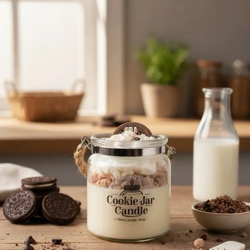 Cookie Jar Candle - Sugar Cookie Scented Long Burn Time - Perfect for Home Decor & Candy Lovers Candies Perfume