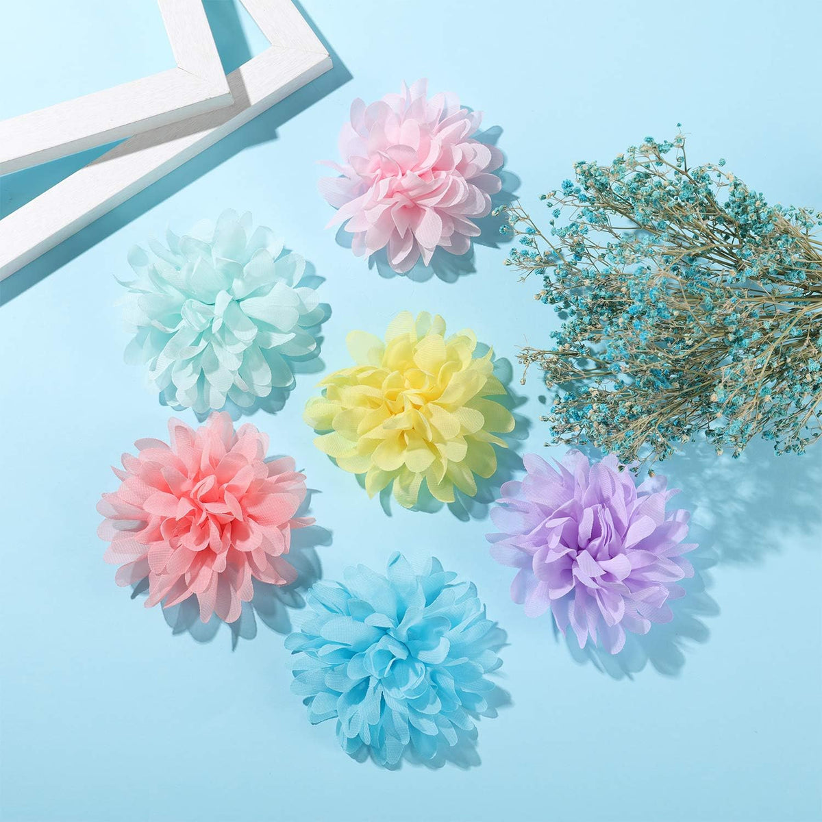 20 Pieces Dog Collar Flowers Pet Flower Bow Ties Multi-Color Dog Charms Flower for Puppy Dog Collar Grooming Accessories (10 Cm/ 4 Inch)