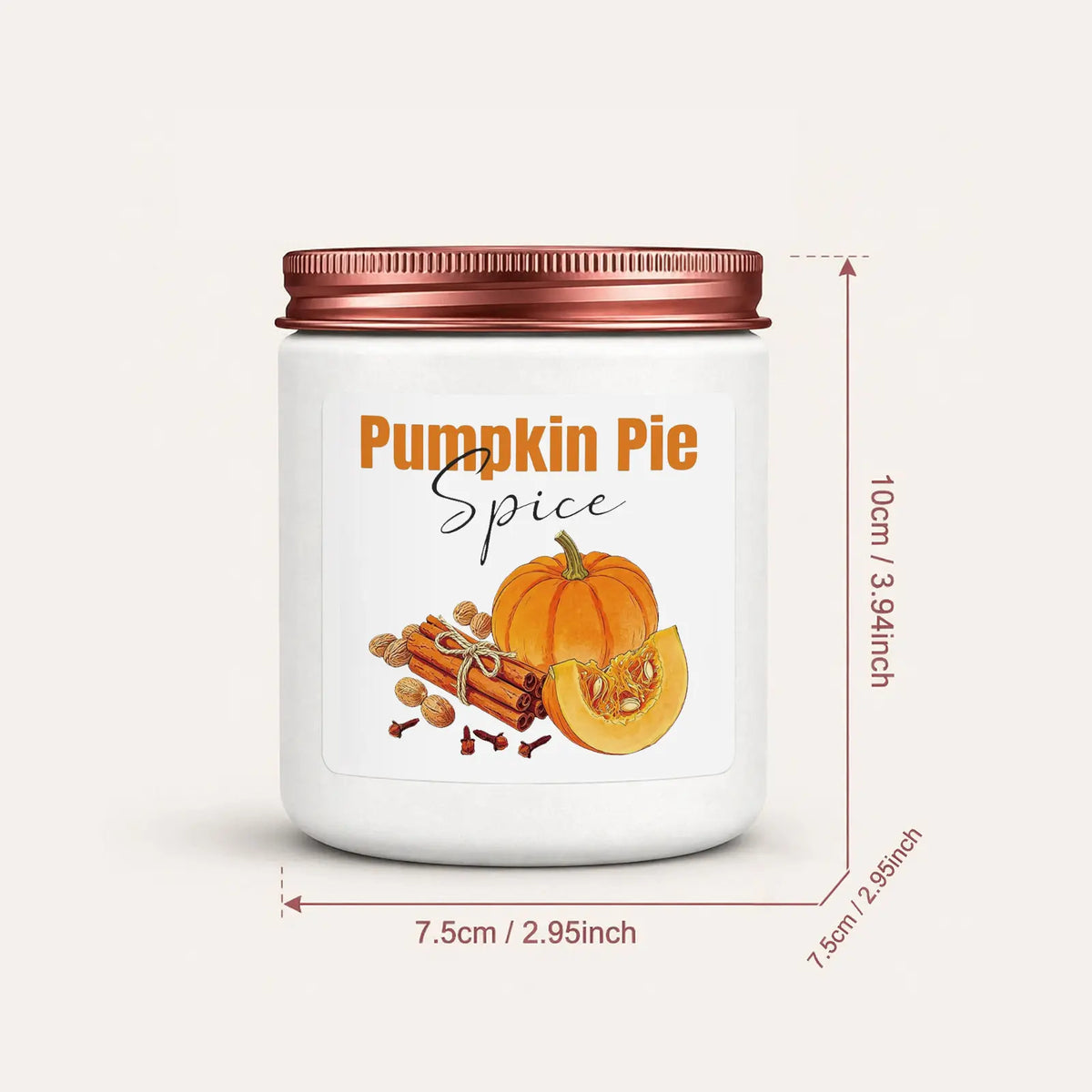 1Pc Handmade Soy Candle, Pumpkin Pie Spice Design, Scented Soy Wax Aromatherapy Candle, Cozy Fall Home Fragrance, Autumn Thanksgiving Gift, Kitchen Bedroom Living Room Decor, Birthday Christmas Gift
