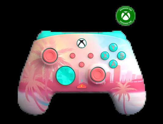 Turtle Beach Pacific Skyline Wireless Gaming Controller for Xbox and PC Accessories - RGB Lighting, TMR Thumbsticks, Dual Rumble Motors, Mappable Back Buttons, Bluetooth Connectivity, Rechargeable, Cable Included for Multiple Devices