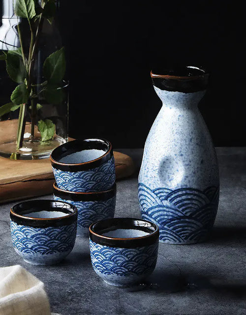 Load image into Gallery viewer, Ceramic Sake Set with Wine Warmer for Home Use
