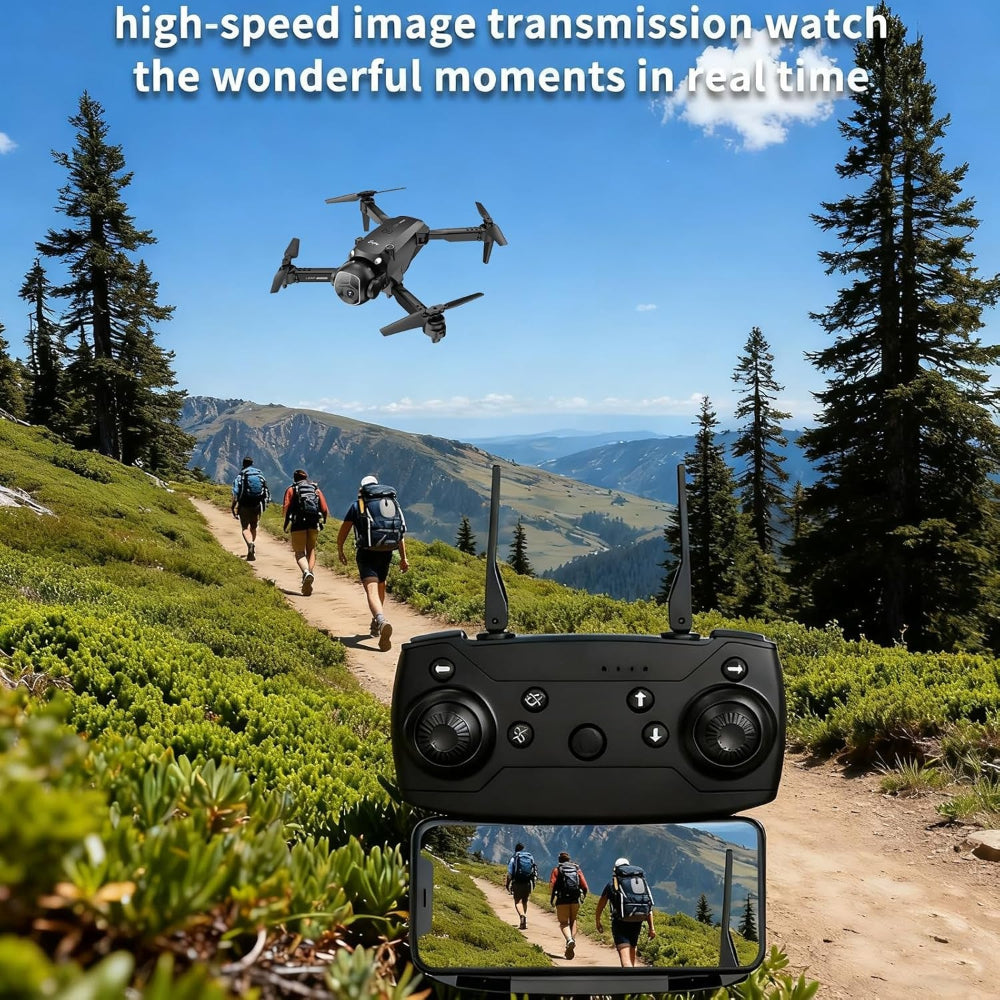 Drone VR with 1080P Camera,Fpv Drone with VR Glasses,2.4-Inch Display Glasses,Dual Cameras,Optical Flow Positioning,8G Memory Card,Card Reader,Dual Batteries,126G