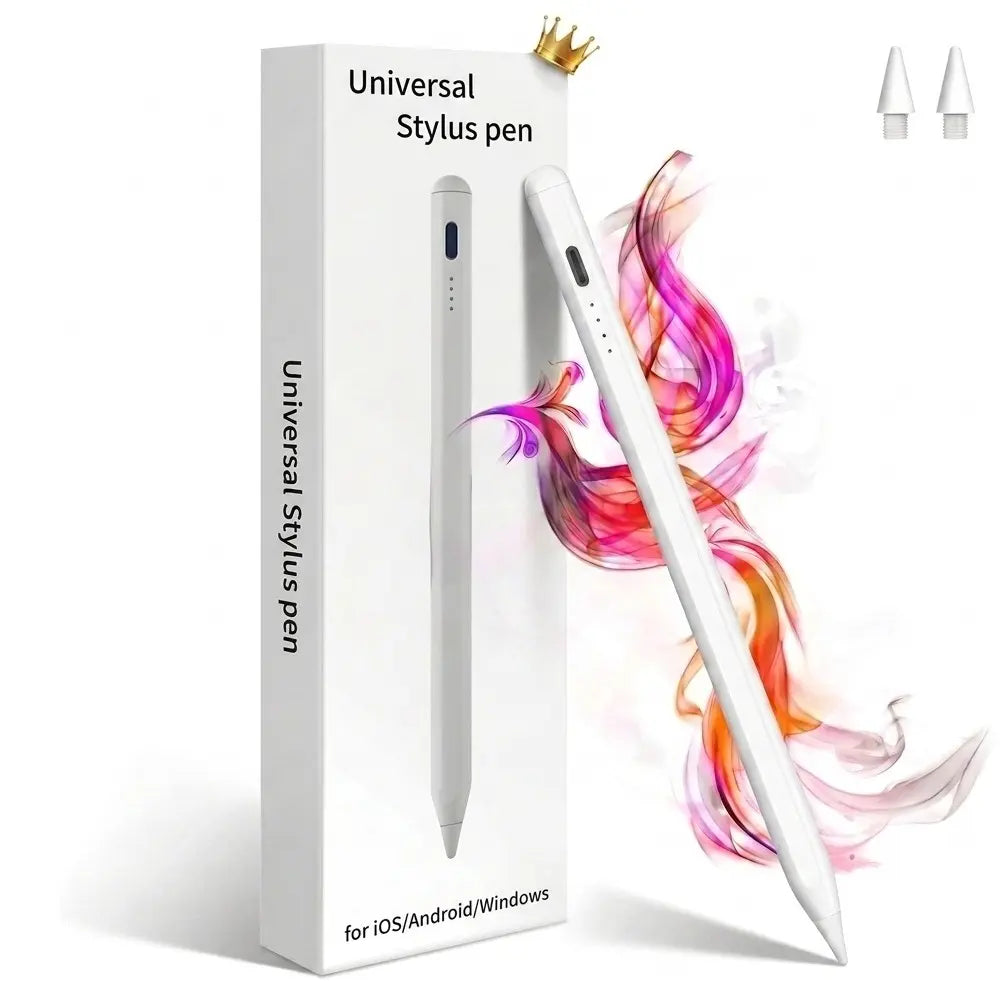 Universal Capacitive Stylus Pen for Ipad with Palm Rejection, Tilt Sensitivity, Button, Batteries, Popular Tablet & Computer Accessory Compatible with Ipad Pro 12.9In 3/4/5,11In 1/2/3, Air 4,Smartphones,Tablets for Drawing & Writing