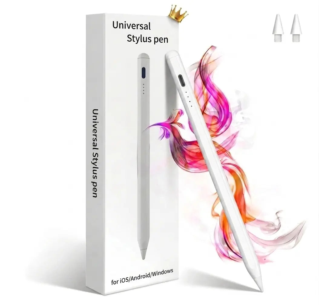 Universal Capacitive Stylus Pen for Ipad with Palm Rejection, Tilt Sensitivity, Button, Batteries, Popular Tablet & Computer Accessory Compatible with Ipad Pro 12.9In 3/4/5,11In 1/2/3, Air 4,Smartphones,Tablets for Drawing & Writing