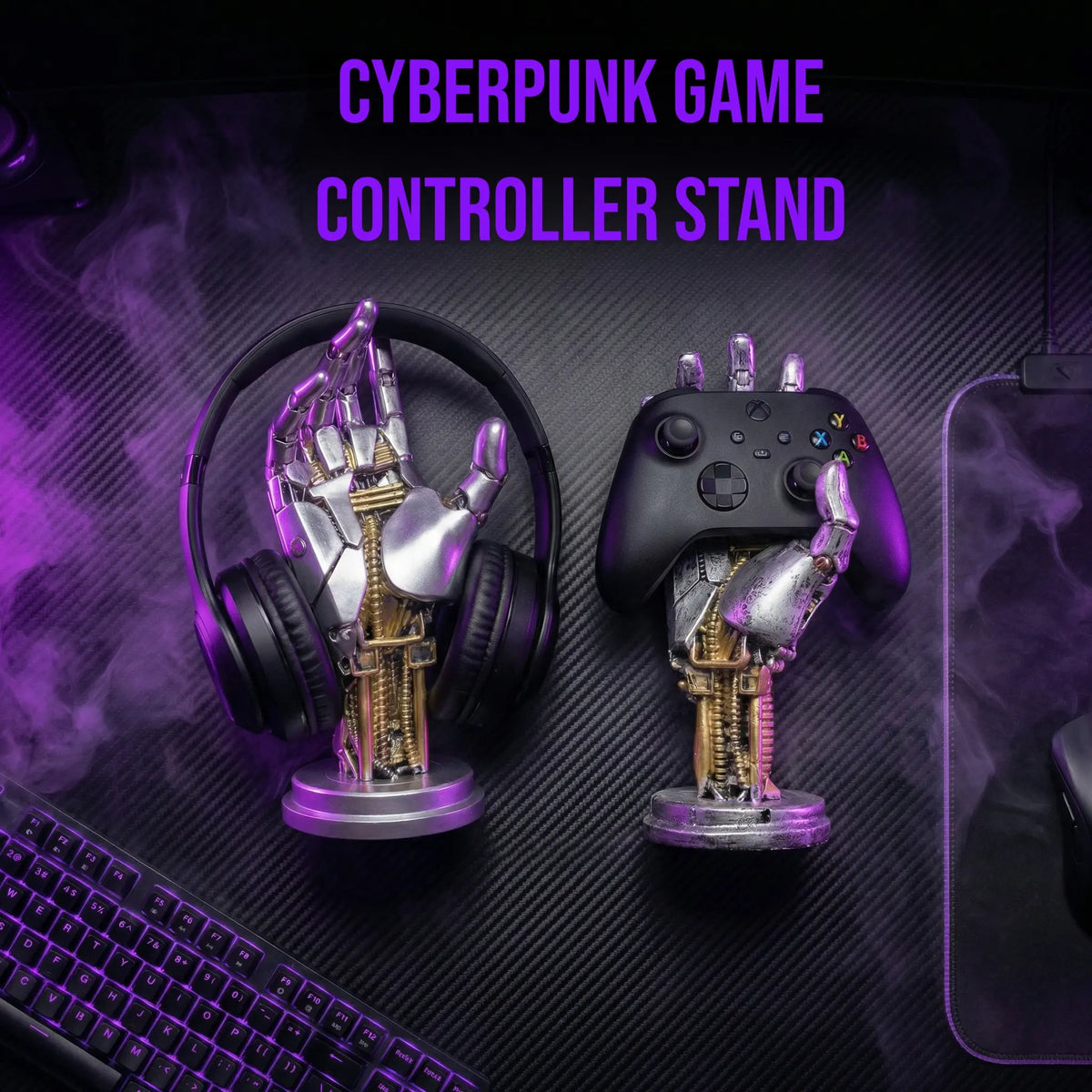 Cyberpunk Asura Vinyl Mechanical Hand Figurine - Cyberpunk Statues, Figurines for Adults, Game Stand, Home Decor Ornament, Key Holder, Gift for Boyfriend, Sohochic Home Supply