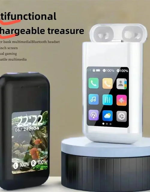 Load image into Gallery viewer, Multiple Function in Ear Bluetooth Wireless Earphone Charging Case with 2.8" Touch Screen Power Bank Headphone Music Game
