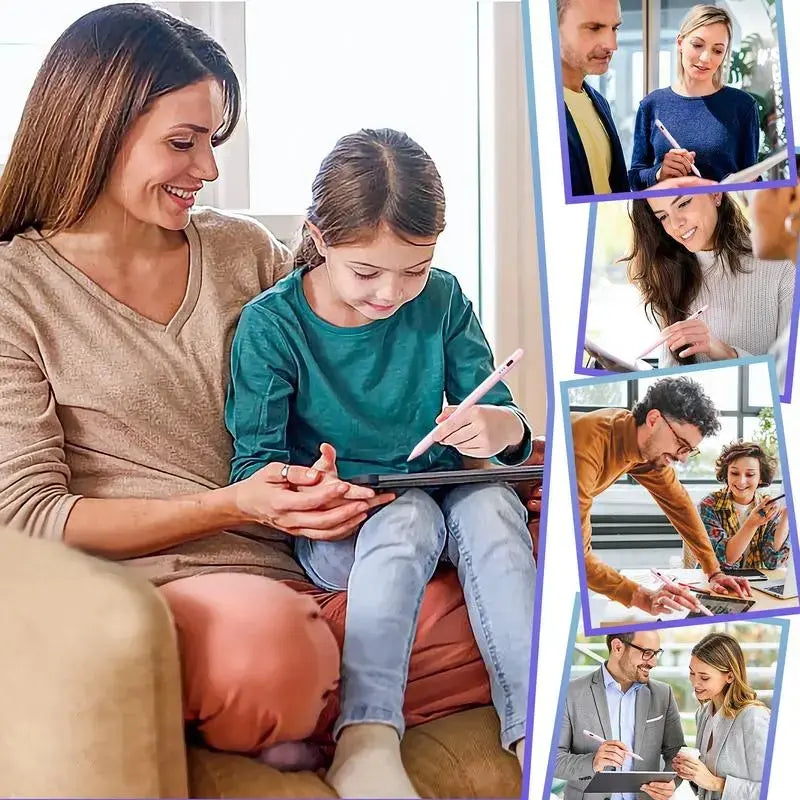 Universal Capacitive Stylus Pen for Ipad with Palm Rejection, Tilt Sensitivity, Button, Batteries, Popular Tablet & Computer Accessory Compatible with Ipad Pro 12.9In 3/4/5,11In 1/2/3, Air 4,Smartphones,Tablets for Drawing & Writing