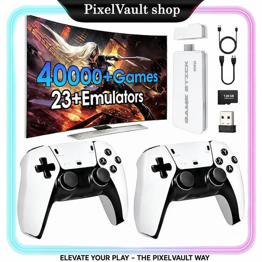 Retro Mass Games Console, 19 Emulators, 2 Wireless Controllers, HD Output, Built-In Games, Portable Tech Gadget - Father'S Day Gifts, Dad Gift for Adults, Fathers Day Gift Ideas, Men'S Stuff