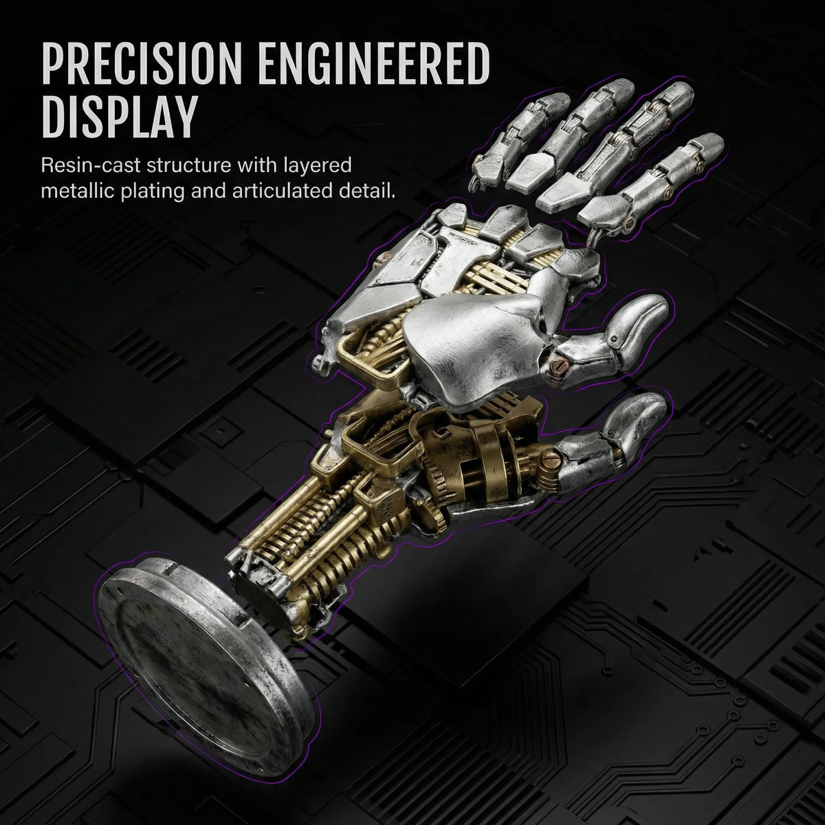 Cyberpunk Asura Vinyl Mechanical Hand Figurine - Cyberpunk Statues, Figurines for Adults, Game Stand, Home Decor Ornament, Key Holder, Gift for Boyfriend, Sohochic Home Supply