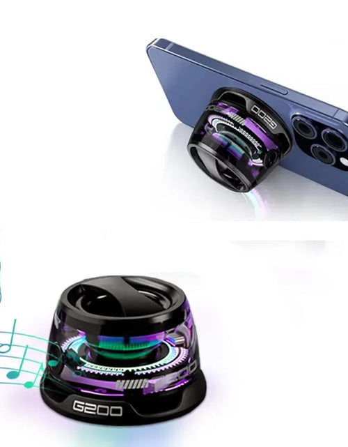 Load image into Gallery viewer, Bluetooth Speaker Portable G200 RGB Lighting Magnetic Speaker BT5.3 Mini Sound Box 7 Hours Playback Phone Holder
