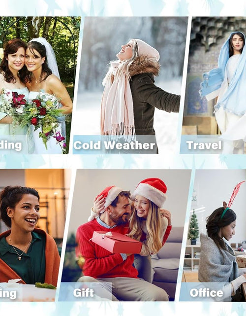 Load image into Gallery viewer, Womens Scarf Pashmina Shawls and Wraps for Evening Dress Wedding Bridesmaid Gift
