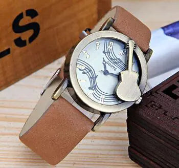 Women Fashion Guitar Music Casual Watch
