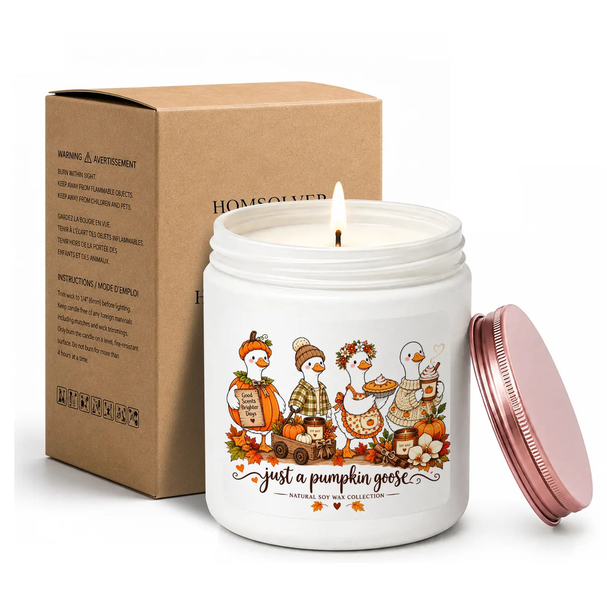 1Pc Handmade Soy Candle, Pumpkin Pie Spice Design, Scented Soy Wax Aromatherapy Candle, Cozy Fall Home Fragrance, Autumn Thanksgiving Gift, Kitchen Bedroom Living Room Decor, Birthday Christmas Gift