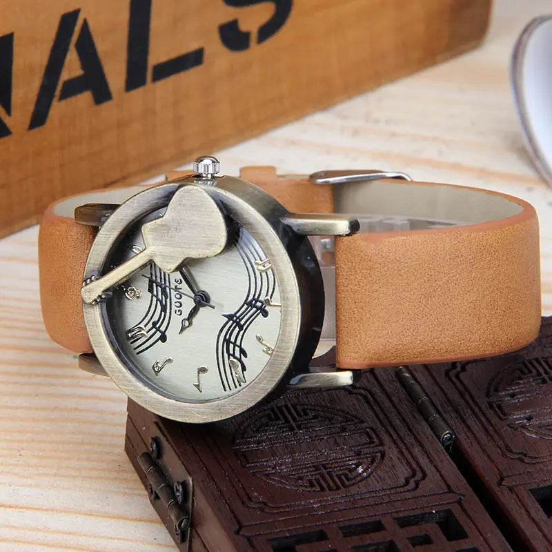 Women Fashion Guitar Music Casual Watch