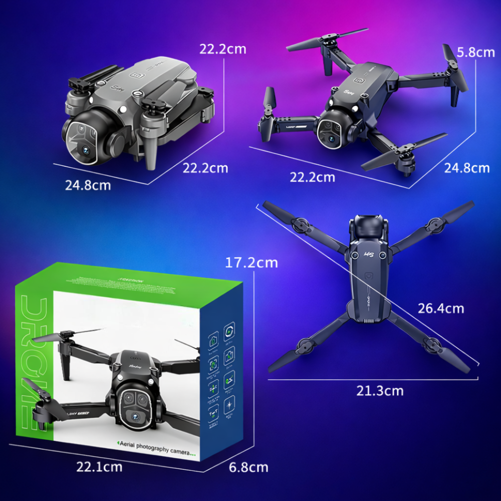 VR Drone – 1080P FPV with Dual Cameras & VR Glasses