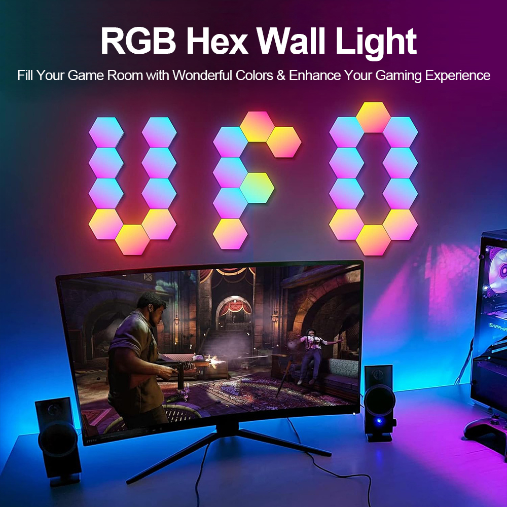 RGB Smart Wall Lamp – Music Sync Color-Changing Light Panels