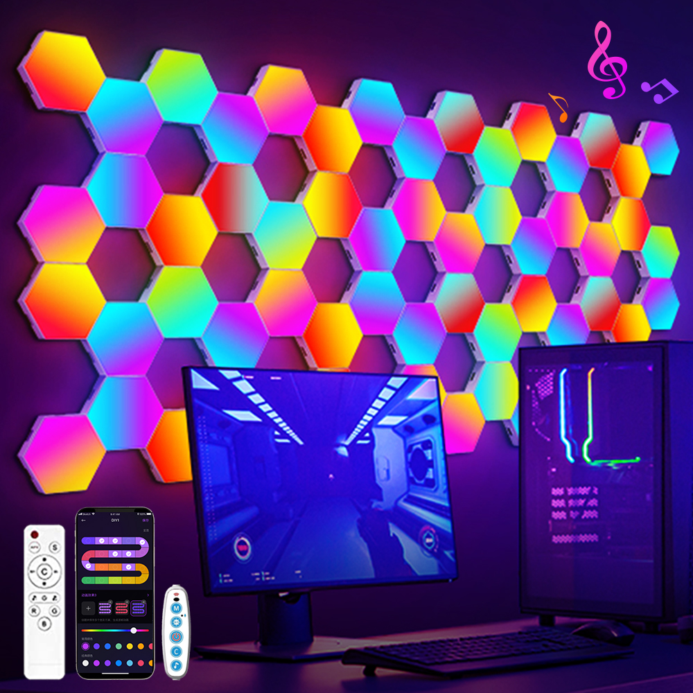RGB Smart Wall Lamp – Music Sync Color-Changing Light Panels