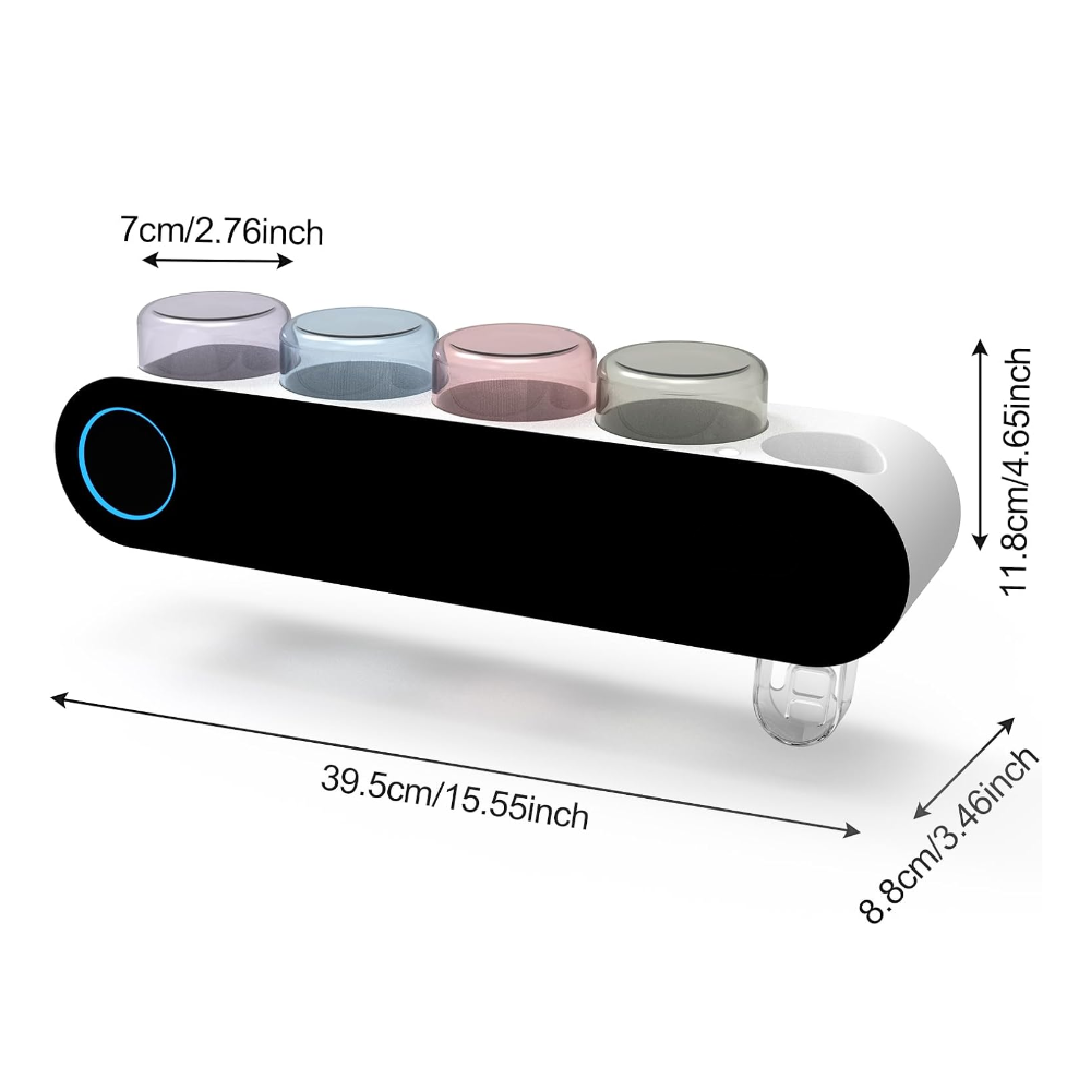 UV Toothbrush Organizer – Automatic Sanitizer & Bathroom Holder System
