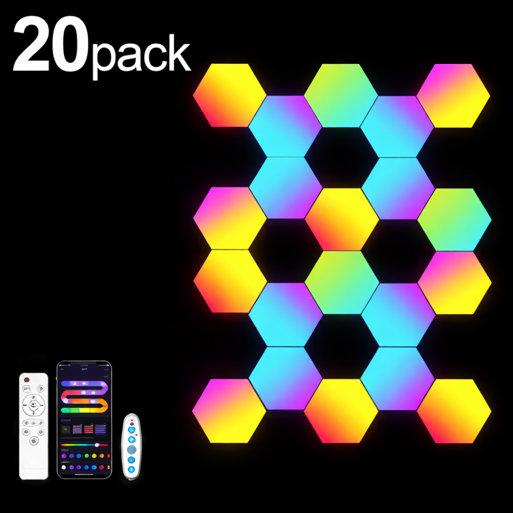 RGB Smart Wall Lamp – Music Sync Color-Changing Light Panels