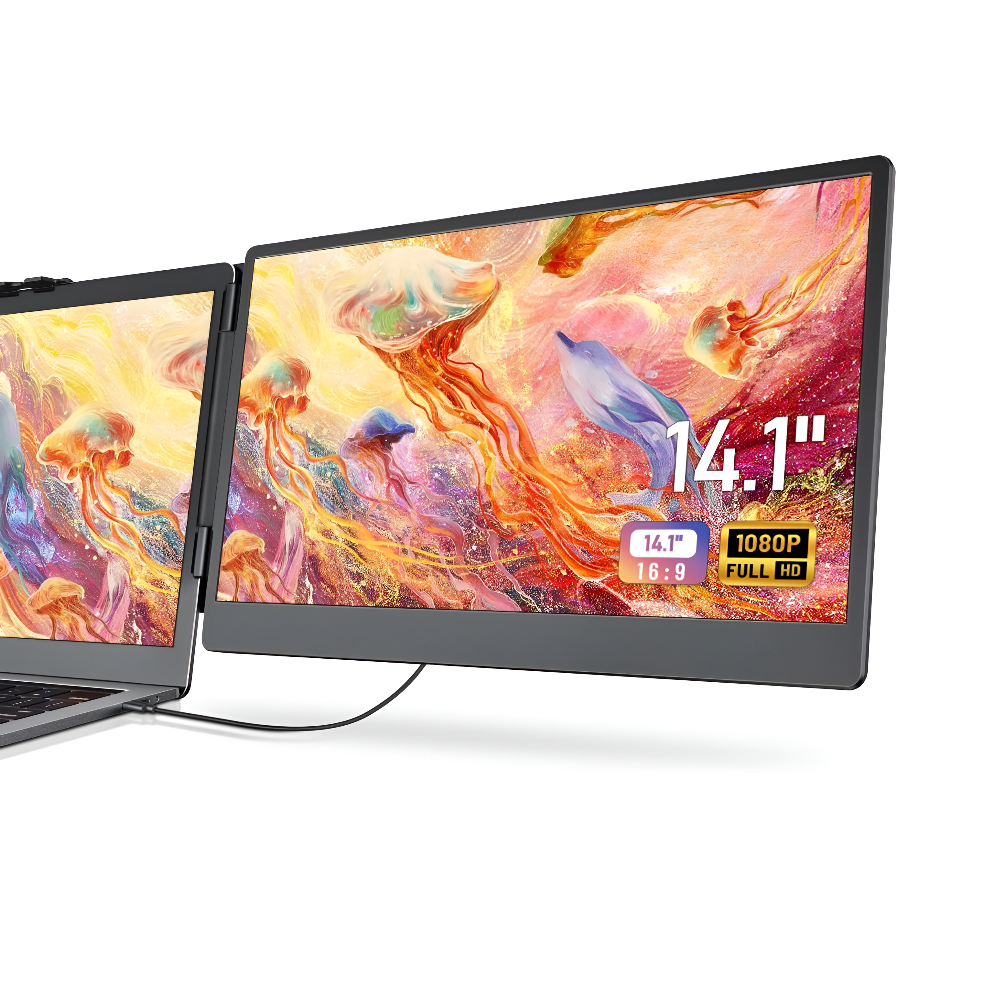 FHD Laptop Extender – USB-C & HDMI Plug-and-Play Dual Display