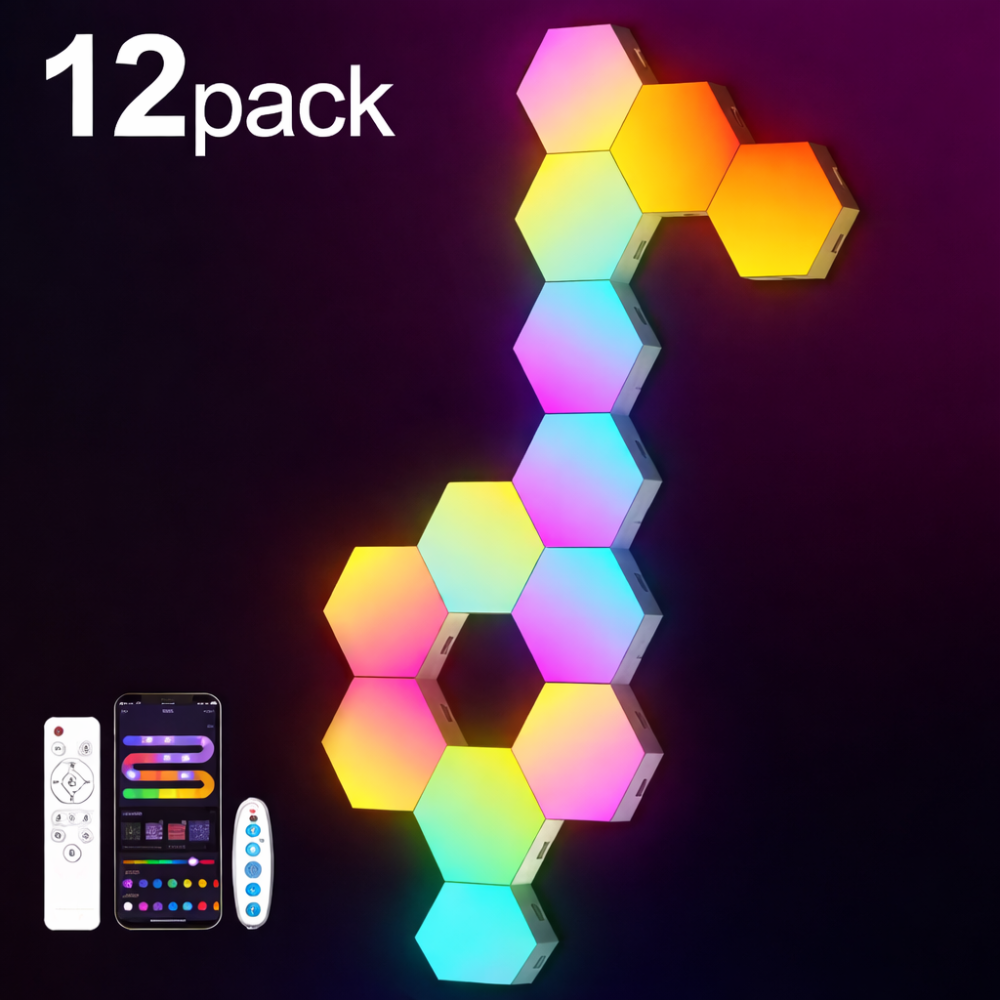 RGB Smart Wall Lamp – Music Sync Color-Changing Light Panels