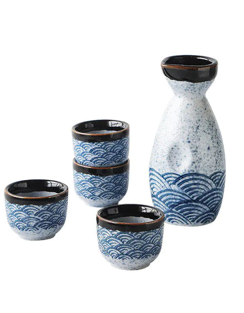 Load image into Gallery viewer, Ceramic Sake Set with Wine Warmer for Home Use
