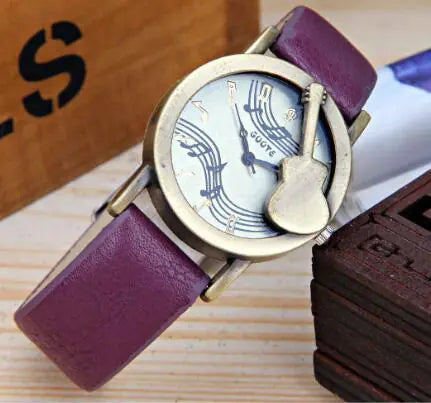 Women Fashion Guitar Music Casual Watch