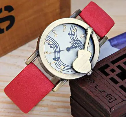 Women Fashion Guitar Music Casual Watch
